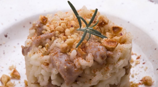 Risotto salsiccia e nocciole