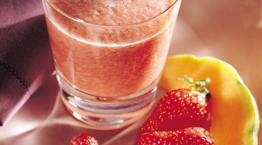 Smoothie fragola, lampone e melone